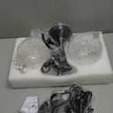 KUZZULL Wall Sconces Set of Two Matte Black Wall Lights for Bedroom Plug in Wall Sconces Set of 2 with Globe Smoke Grey Glass Shade Wall Lamp with Plug in Cord Sconces Wall Decor Set of 2 with Switch