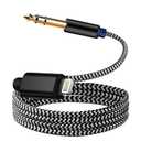 [MFi Certified] Lightn ing to 1/4 inch Audio TRS Stereo Cable, 6.6FT Light ning to 6.35mm inch Adapter, Compatible with i-Pad, i-Phone 14/13/12/Pro, for Amplifier,Speaker,Mixer[NOT for Recording]