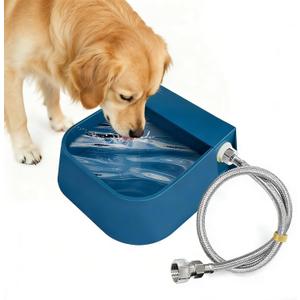 Enjoying Automatic Dog Water Dispenser with 59" Metal Water Pipe, Auto Fill Dog Water Bowl for 3/4" or 1/2" Male End Faucet, Large Automatic Waterer for Dogs Cats Chicken Pigs Livestock