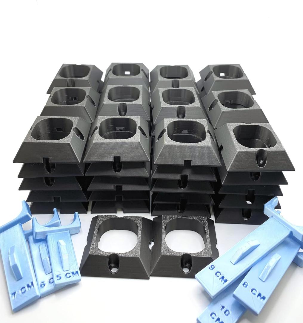 Mounting Brackets/Clips 100FT Set fits Govee PRO Permanent Outdoor Lights (60 Mounts for Set +2 Free, Black)