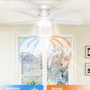 42 Inch Low Profile Ceiling Fans with Lights and Remote | Low Profile Ceiling Fan, 6 Speeds, 3000K - 6500K Dimmable LED Fan Light, Modern Indoor Flush Mount Ceiling Fans for Bedroom