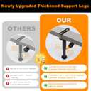 5 Pcs Adjustable Height Bed Support Legs 7.08-12.5 inch with Locking Ring, Bed Frame Center Support Legs for Bed Frame/Bed Center Slat/Furniture, Bed Legs Replacement Bed Slats Support Legs