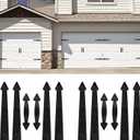 Magnetic Garage Door Hardware,Garage Door Magnetic Decorative Hardware 8 Hinges + 4 Handles for Iron Door,Easy Install,Durable & Waterproof (Classics Style,2 Pack)