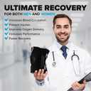 2 x POWERLIX Adjustable Compression Knee Brace for Men & Women, featuring Stabilizers & Patella Support, Optimal Recovery for Knee Pain, Medical Knee Sleeve for Arthritis, Weightlifting, Dance, Running (Large, Black with Strap)