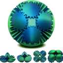 Gear Ball,3D Printed Gear Sphere Fidget Toy,Sensory Toys for Stress and Anxiety Relief,Suitable for Autism and ADHD Fidget Gear Ball,Stocking Stuffers for Adults & Kids Gift(Forest Green, 3.1 Inch)