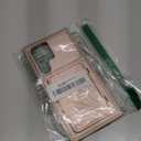 Vihibii for Samsung Galaxy S25 Ultra Case with Card Holder (4 Cards), [RFID Blocking] & Slide Camera Cover, Military Grade Drop Protection, Rugged Wallet Cover for Samsung Galaxy S25 Ultra, Rose Gold