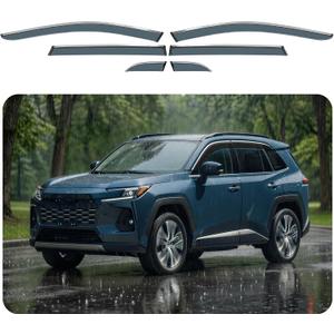 Rain Guards for 2026 Toyota RAV4 (6PCS Set), Window Visors Rain Guards, Wind Deflector for Car, Vent Visors, Clear Rain Shield, Transparent Side Vent Shades for SUV, Automotive Exterior Accessories