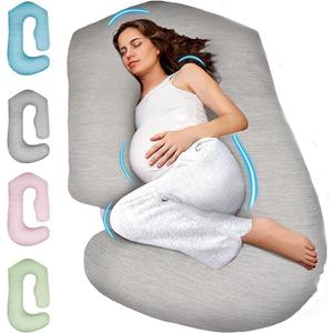 PILLANI Pregnancy Pillows for Sleeping - V C U Shaped Full Body Pillow with Removable Cover, 57inch Cooling Maternity Pillow for Pregnant Women, Support for Back Belly Legs Hip - Pregnancy Must Haves
