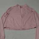 Tanming Women's Full Zip Seamless Workout Jacket Running Yoga Slim Fit Track Jacket (Large, Pink)
