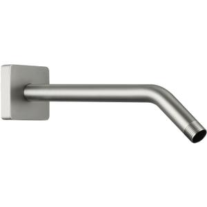 G-Promise All Metal 10-Inch Shower Arm with Flange, Wall-Mounted Stainless Steel Shower Pipe Replacement for Fixed and Handheld Shower Heads, Brushed Nickel