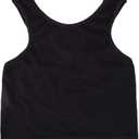 Girls Seamless Supersoft Sleeveless Crop Tank Top - Stretchy Bra, Size XL