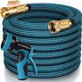 100 ft Expandable Garden Hose, 2025 New Ultra Lightweight & Flexible Water Hose, 10 Pattern Spray Nozzle, LeakProof Solid Brass Fittings, HighDensity Outer Fabric & Durable Inner Core, No Kink