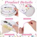 Kochorie 144 Pieces Floral Graduation Party Decorations, Class of 2026 Pink Wildflower Congrats Grad Tableware Sets Including Paper Plates Napkins Cups Forks for Women College High School, Serves 24