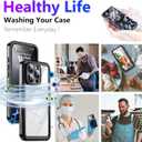 Temdan Waterproof Compatible with Phone Pro Case 6.3 inch 2024-Black/Clear