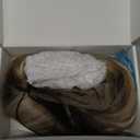 starluck Side Part Wavy Wig Light Blonde with Brown Root Layered Lace Front Bob Wig 14 Inch Shoulder Length Heat Resistant Synthetic Wig for White Women