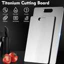 Titanium Cutting Board - 2 pack Titanium Cutting Boards for Kitchen,Double Sided Titanium Cutting Mat,Non Stick Chopping Board Easy to Clean9.25 * 12.99in