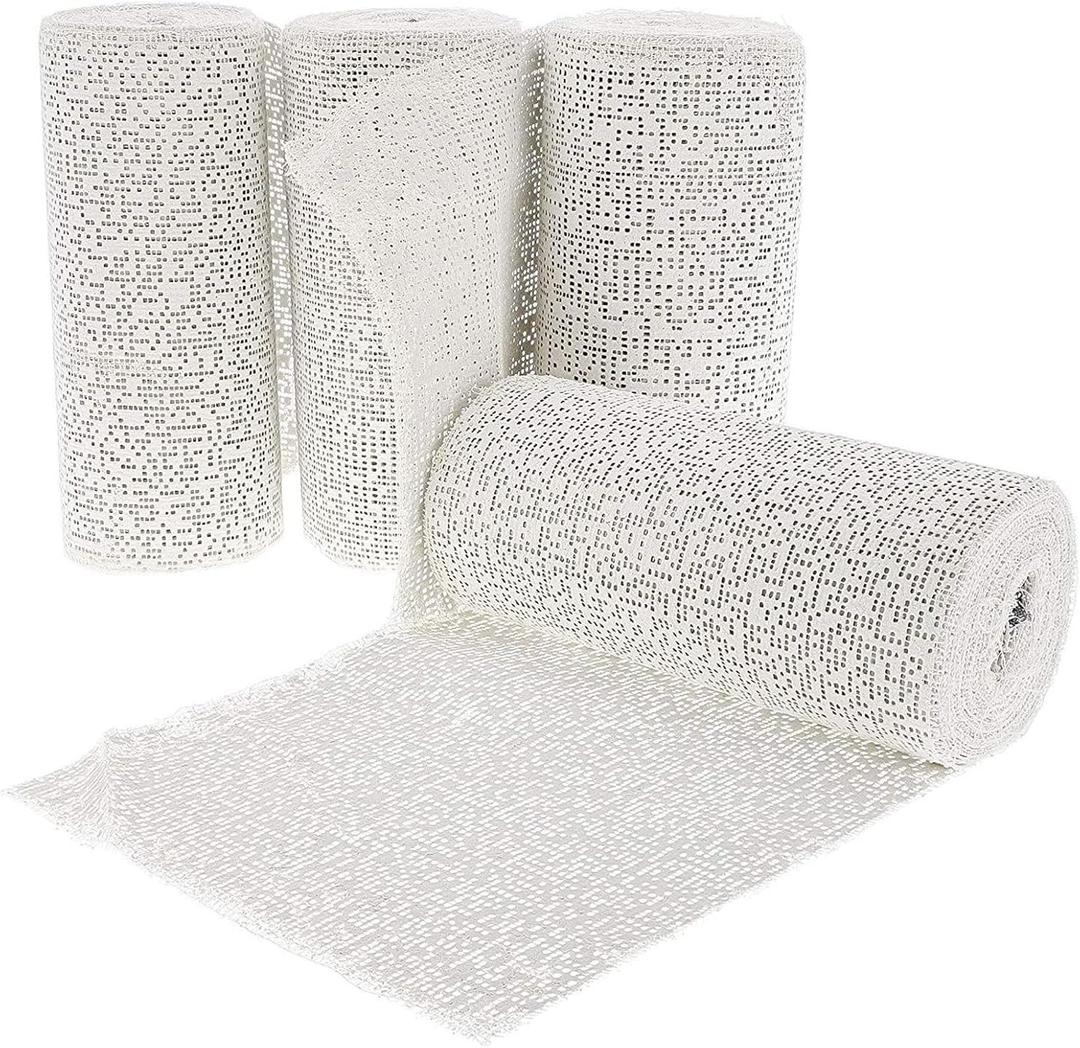 Plaster Cloth Strips - 6 in x 15 ft, 4-Pack - Easy-Cut Plaster Wrap Kit for DIY Paper Mache & Belly Casting - Craft Supplies for Sculptures, Masks & Art Projects