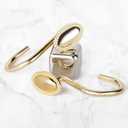 Gold Shower Curtain Hooks, Set of 12, Rust Resistant, Heavy Duty, Decorative Acrylic Shower Curtain Rings