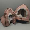 Cat Bed for Indoor Cats - Cat House Cats Tent with Removable Washable Cushioned Pillow, Soft and Self Kitten beds,for Small and Medium Pet Bed, Pink