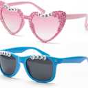 2 Pieces Daddy and Mommy To Be Glasses, Gender Reveal Decorations Party Favor New Dad Mom Gifts Gender Reveal Ideas, Baby Shower Decorations(Pink + Blue)