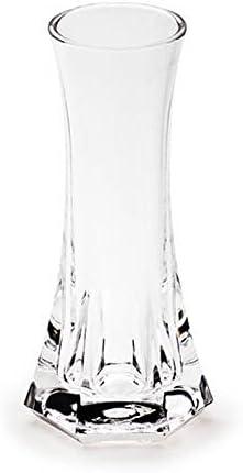 Giftale 6" Height Clear Plastic Bud Vase Glass Like Crystal Acrylic Vase for One Rose Break-Resistant #2021 23PCS