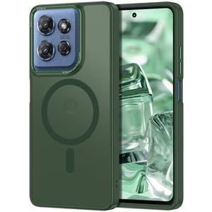 Casehas for Moto G 5G 2025 Case/Moto G Play 2025 Case, [Military Grade Drop Protection] [Compatible with MagSafe] Shockproof Slim Translucent Matte Anti-Slip Women Girls Men Protective Cover, Green 2Pcs