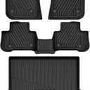 AUTOSAVER88 Floor Mats Set Fit for 2018-2024 BMW X3 30i/M40i/M Competition/M, 1st & 2nd Row Floor Liners & Cargo Mat (Only for car W/Spare Tire), Custom Fit TPE All Weather Car Mat Accessories, Black