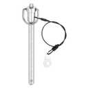 UXCELL 1 Pcs Quick Release Pin, 3/8" x 4" (Dia. x L), Stainless Steel, Silver