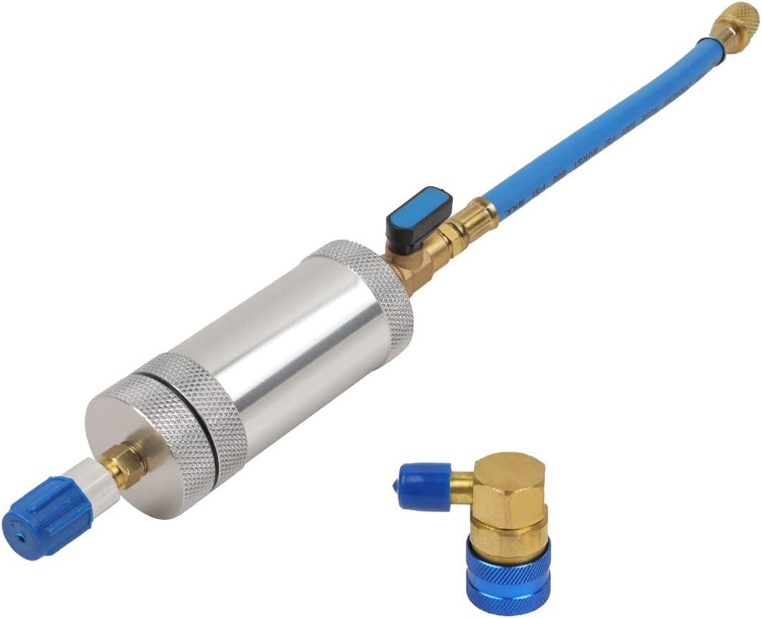 CMTOOL AC Oil Dye Injector Tool R134A Compressor Oil Injector Kit, Car A/C Kit with Snap Quick Coupler, Auto Automotive HVAC Tool