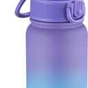 OLDLEY 12oz Kids Insulated Water Bottle, Stainless Steel, Leak-Proof, 355ml, School, Playdates, Active Kids, Daily Use (Cotton Candy)