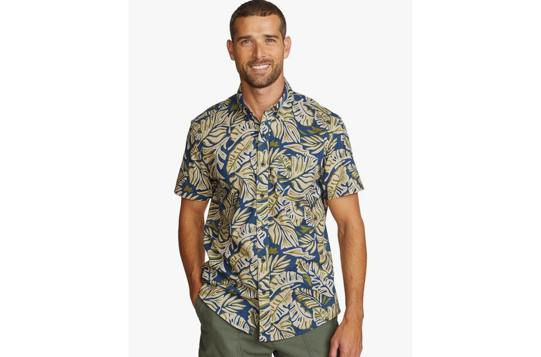 Eddie Bauer Mens Eddie Bauer Printed Baja Shirt, Small 