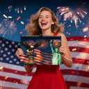 5 x 250th Anniversary American Patriotic 2026 Calendar, Spiral Bound Wall Calendar with Vintage Art, 12 Month Planner for Home & Office Decor