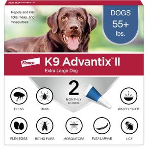 K9 Advantix II XL Dog Vet-Recommended Flea, Tick & Mosquito Treatment & Prevention | Dogs Over 55 lbs. | 2-Mo Supply
