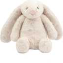 Best Pet Supplies Interactive Squeaky Dog Chew Toy, Ideal Dog Toys for Chewers, Small, Medium & Large Dogs, and Fetch Lovers - Bunny (Beige), Large