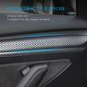 Matte Carbon Fiber Dashboard Cover Trim Compatible with Tesla Model Y (2020-2024) & Model 3 (2020-2023) - Center Console Panel Sticker, Interior Accessories - Not Compatible with 2024 2025 Models