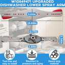 W10849471 Dishwasher Lower Spray Arm fit for Whirlpool Kenmore KitchenAid