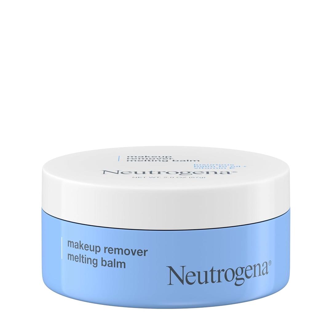 Neutrogena Makeup Remover Melting Balm to Oil with Vitamin E, Gentle and Nourishing Cleansing Balm for Eyes, Lips, or Face, Travel-Friendly for On-the-Go, 2.0 oz