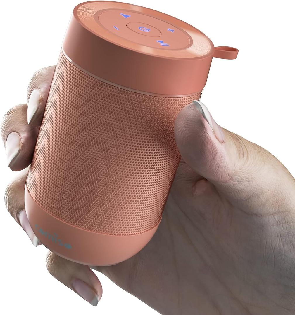 comiso Bluetooth Speaker, Portable Bluetooth Speakers with Wireless Stereo Pairing, Built in Mic, 360 HD Sound,IP65 Waterproof Speaker,Support TF Card, for Home/Party/Outdoor/Beach,Gift For Men/Women