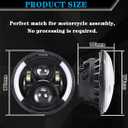 7 Inch Led Motorcycle Headlight with DRL Turn Signal Lights for Motorcycle (Signal Headlight)