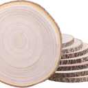 Large Wood Slices 8 Pcs 12-14 Inches Wood Rounds Natural Wood Slices for Centerpieces/Crafts/Table Decor/Round Wooden Discs Large Unfinished Wood Centerpieces for Tables
