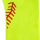 Century Star Softball Baseball Socks for Women Girls Youth Multi-sport Athletic Socks (X-Small, Neon Yellow)