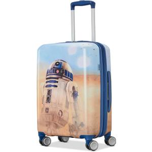 American Tourister R2D2 CARRY-ON SPINNER Luggage - Airline Approved, Durable Hardshell with RightHeight Adjustable Handle - Expands 1.5in - Roll Confidentially with Dual 360 Spinner Wheels, Small