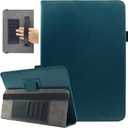 Universal 10 Inch Tablet Case, Universal 10.1 Inch Tablet Case, Viclowlpfe Protective Folio Stand Android Case for 9.6-11 Inch Tablet with Hand Strap and Cards Slots, Peacock Blue