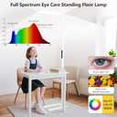 120W LED Floor Lamp, 10000LM Full Spectrum Eye Care Standing Lamp, 77" Tall Floor Lamp with 4000K Natural Daylight, Dimmable Bright Light for Bedroom, Living Room, Study Room, Office, White