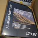 20x28 Inch Poster Frame, Plexiglass, Set of 2, Black Snap Frames, Front-loading Frame, Coating Aluminum Profile, Display Horizontally & Vertically