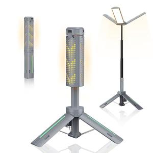Rechargeable 8000mAh Camping and Work Light with Adjustable Stand 3.4 ft, 3000 Lumen Cordless Work Light Featuring 3 Adjustable Heads, Dimmable Emergency Flashlight with Telescopic Tripod - Amazon.com