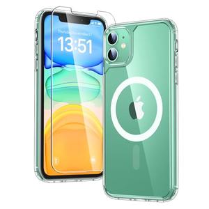 TAURI for iPhone 11 Phone Case Clear [Compatible with Magsafe], with HD Screen Protector, [Military Grade Drop Protection] Shockproof Slim Case for iPhone 11 Case 6.1 inch