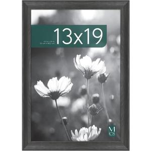 MCS Studio Gallery Classic 13x19 Picture Frame Black Woodgrain Engineered Wood, Vertical & Horizontal Wall Hanging Large Picture Frame for Photos, Posters & Art Prints (1-Pack)