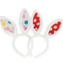 Jing xin 2PCS Sequin Bunny Ears Headbands White Rabbit Ears Headband Easter Bunny Hat for Women Party Costume
