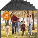 10 Pack Magnetic Picture Frames, 8x10 Inch Magnetic Photo Frames for Refrigerator, Refrigerator Magnets Pictures Frames for Locker Wall Cabinet (Black)